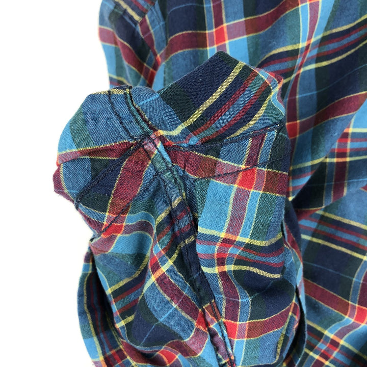 Ralph Lauren BLAKE short sleeve button down check shirt, men's size M cotton blue type Vintage Second Hand