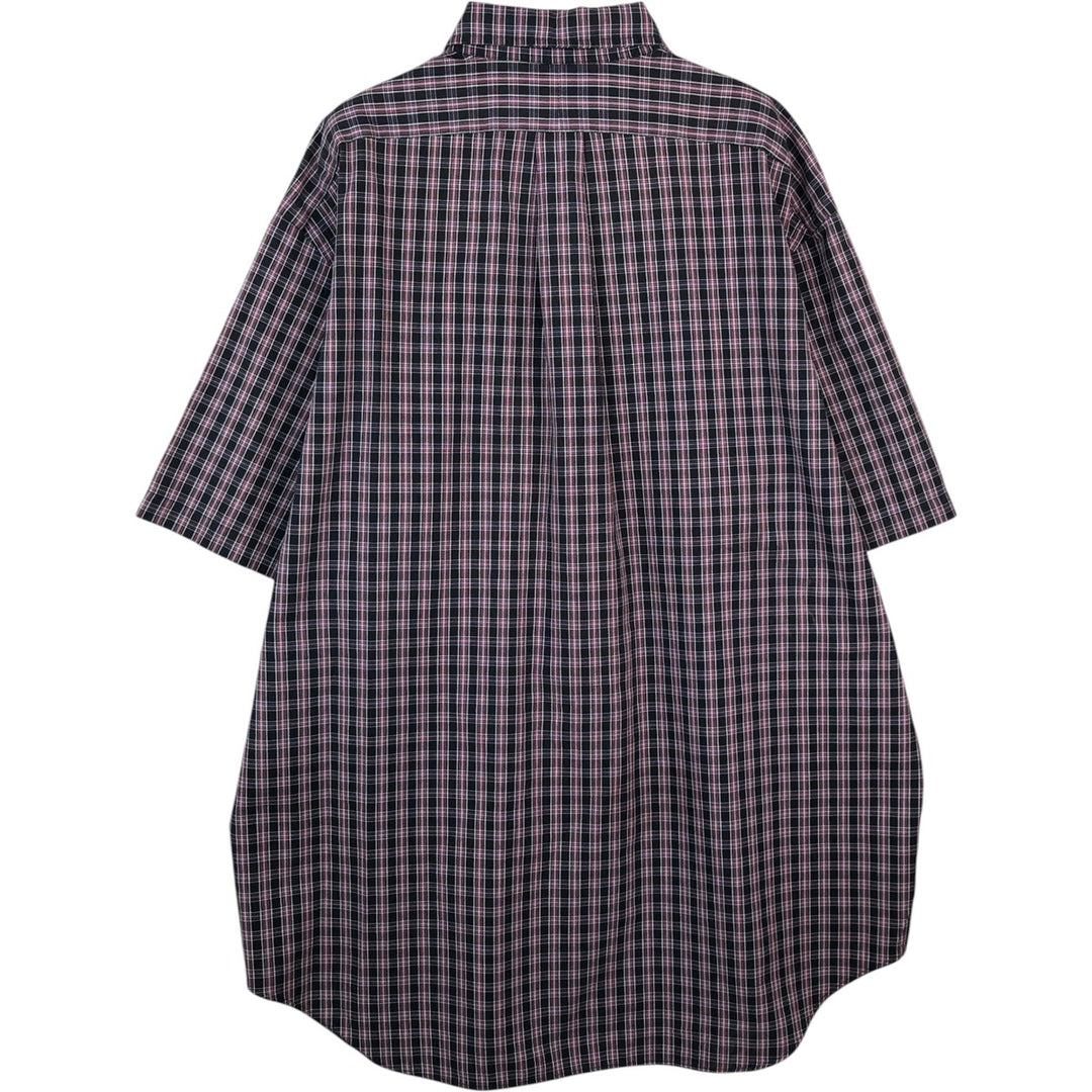 Ralph Lauren BLAKE short sleeve button down check shirt men's XL size cotton black type Vintage Second Hand