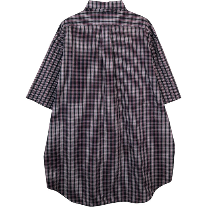 Ralph Lauren BLAKE short sleeve button down check shirt men's XL size cotton black type Vintage Second Hand