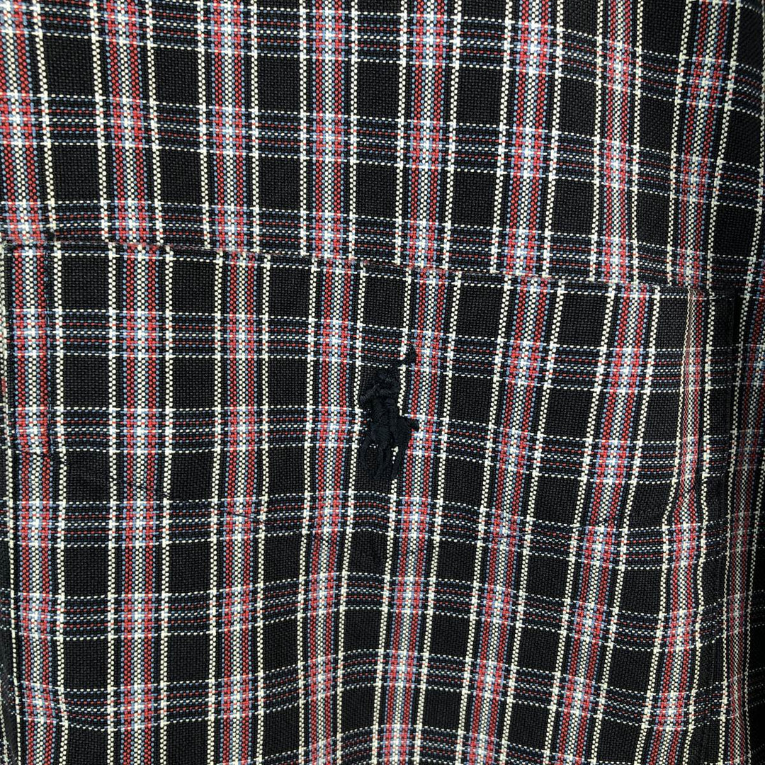 Ralph Lauren BLAKE short sleeve button down check shirt men's XL size cotton black type Vintage Second Hand