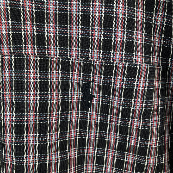 Ralph Lauren BLAKE short sleeve button down check shirt men's XL size cotton black type Vintage Second Hand