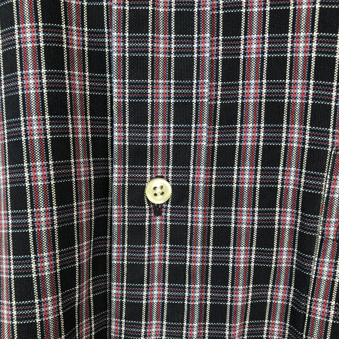 Ralph Lauren BLAKE short sleeve button down check shirt men's XL size cotton black type Vintage Second Hand