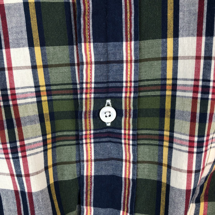 Ralph Lauren Classic Fit Madras Check Short Sleeve Button Down Check Shirt Men's XL cotton green type Vintage Second Hand