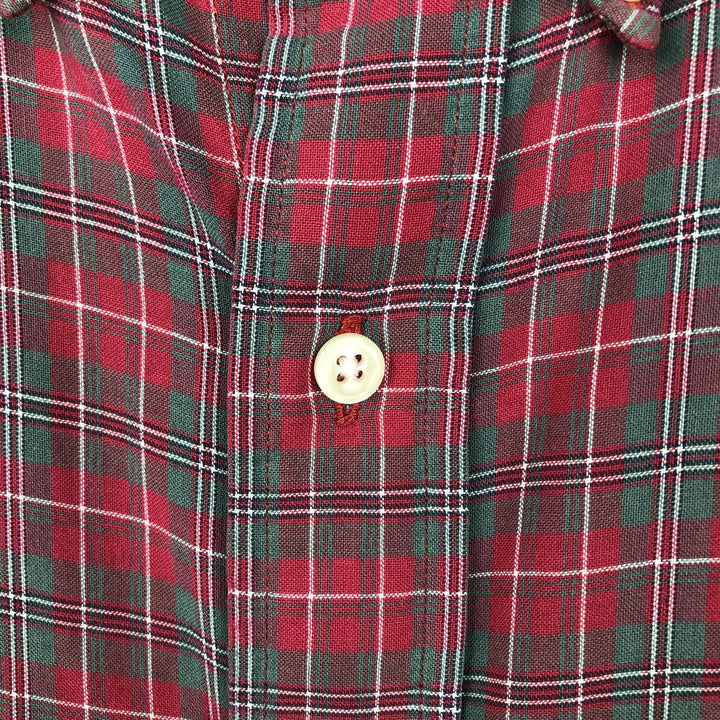 Ralph Lauren BLAKE short sleeve button down check shirt, men's size L cotton red type Vintage Second Hand