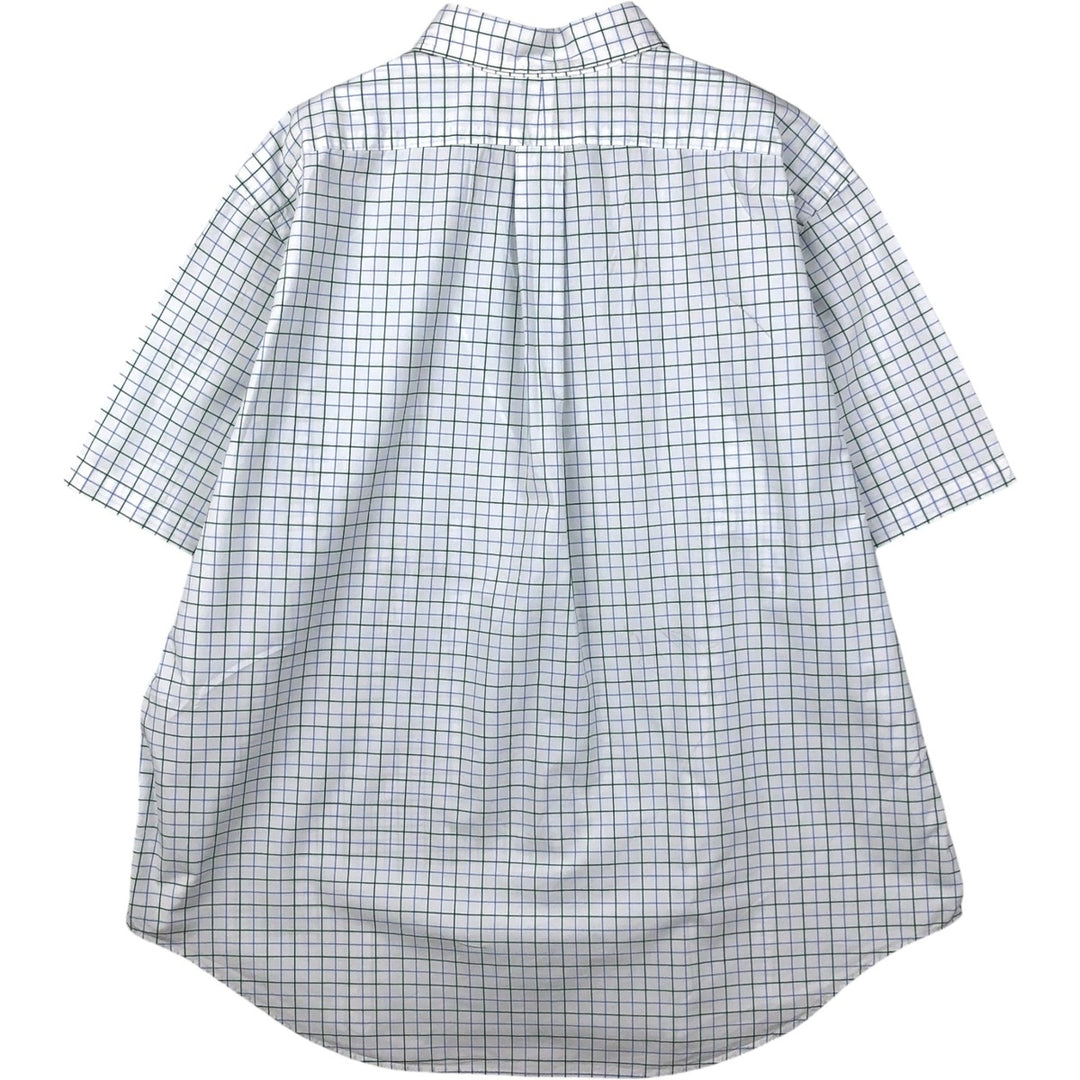 Ralph Lauren Classic Fit Short Sleeve Button Down Check Shirt Men's XXL cotton white type Vintage Second Hand
