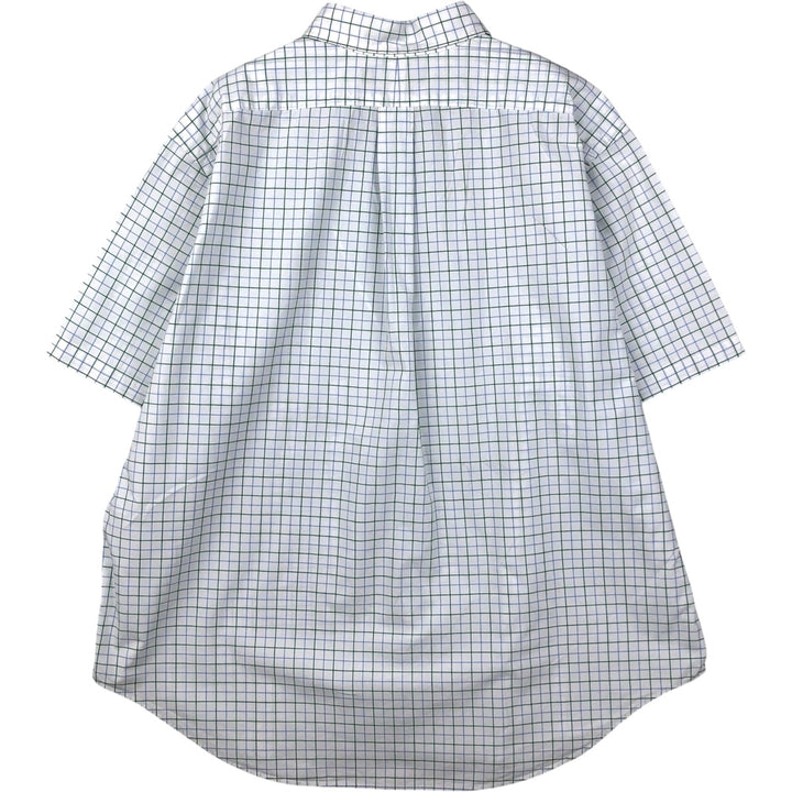 Ralph Lauren Classic Fit Short Sleeve Button Down Check Shirt Men's XXL cotton white type Vintage Second Hand