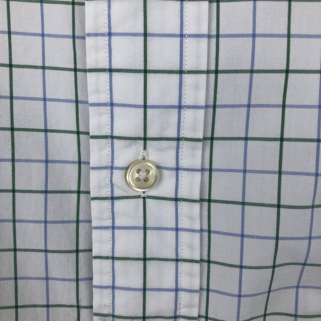 Ralph Lauren Classic Fit Short Sleeve Button Down Check Shirt Men's XXL cotton white type Vintage Second Hand