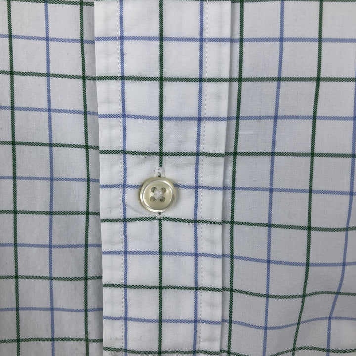 Ralph Lauren Classic Fit Short Sleeve Button Down Check Shirt Men's XXL cotton white type Vintage Second Hand