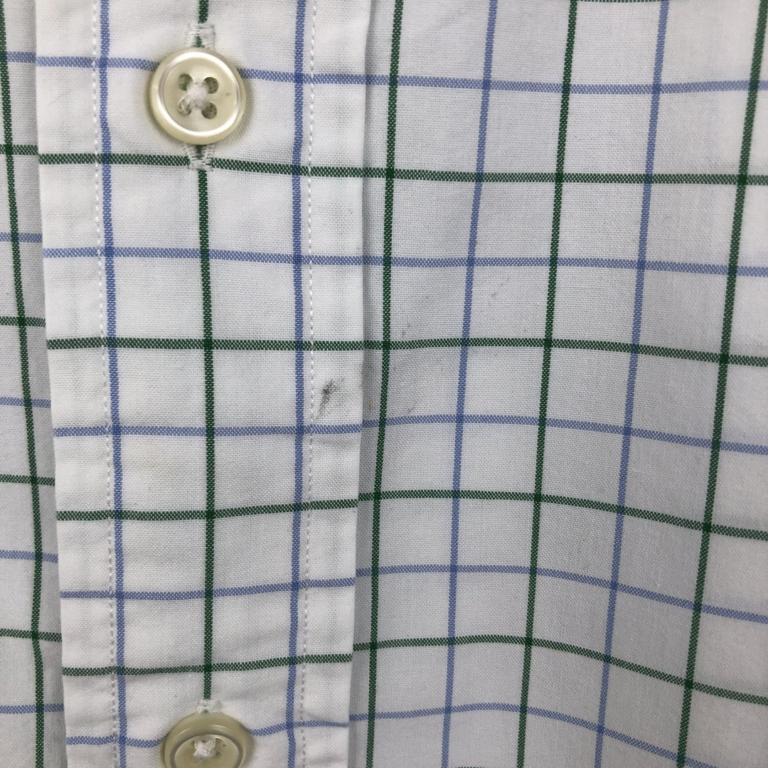 Ralph Lauren Classic Fit Short Sleeve Button Down Check Shirt Men's XXL cotton white type Vintage Second Hand