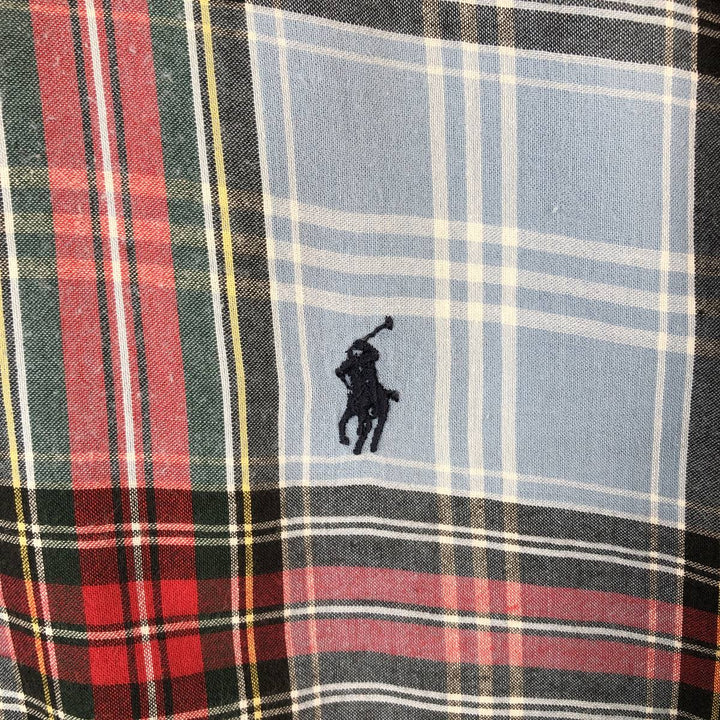 Ralph Lauren BLAKE Madras Check Short-Sleeve Button-Down Check Shirt (Men's Size S) cotton Blue type light blue Vintage Second Hand