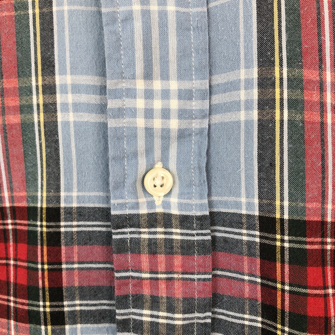 Ralph Lauren BLAKE Madras Check Short-Sleeve Button-Down Check Shirt (Men's Size S) cotton Blue type light blue Vintage Second Hand