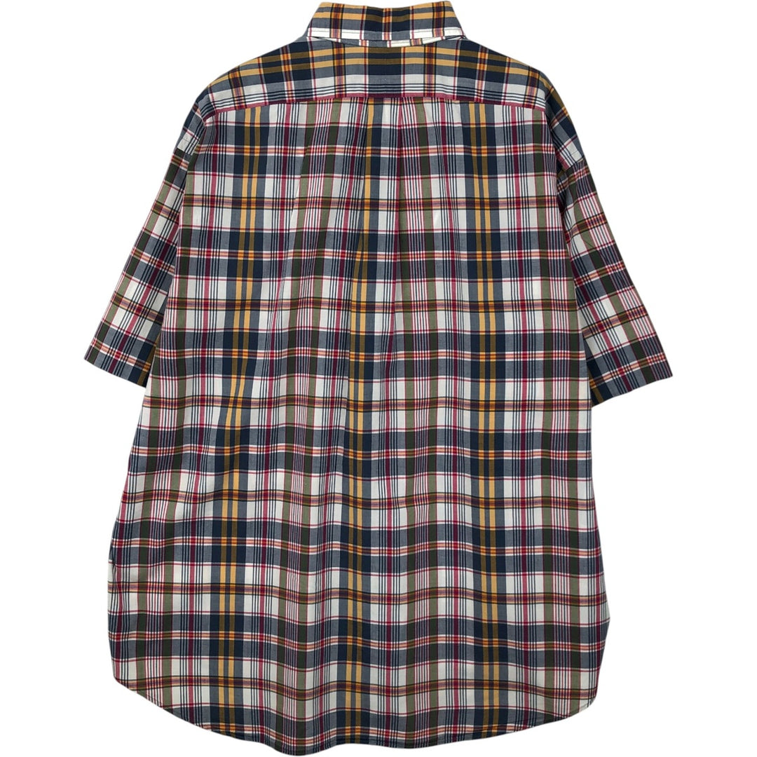 Ralph Lauren BLAKE short sleeve button down check shirt men's XL size cotton navy blue type Vintage Second Hand