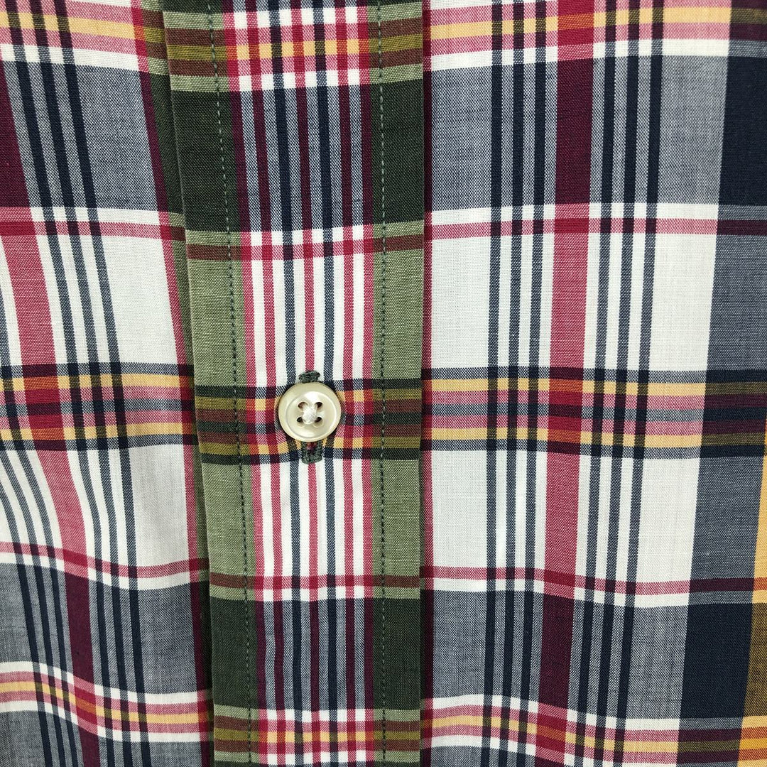 Ralph Lauren BLAKE short sleeve button down check shirt men's XL size cotton navy blue type Vintage Second Hand