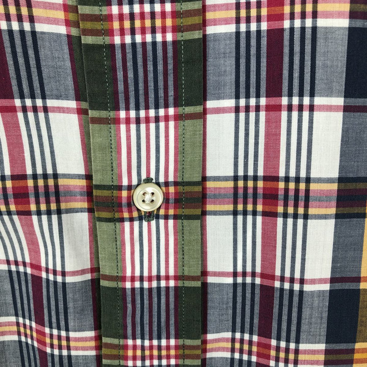 Ralph Lauren BLAKE short sleeve button down check shirt men's XL size cotton navy blue type Vintage Second Hand