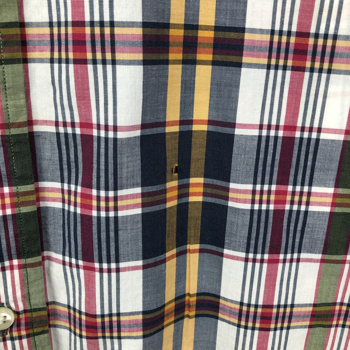 Ralph Lauren BLAKE short sleeve button down check shirt men's XL size cotton navy blue type Vintage Second Hand
