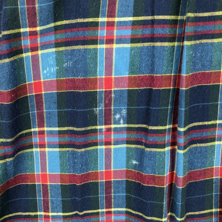 Ralph Lauren BLAKE short sleeve button down check shirt, men's size L cotton blue type Vintage Second Hand