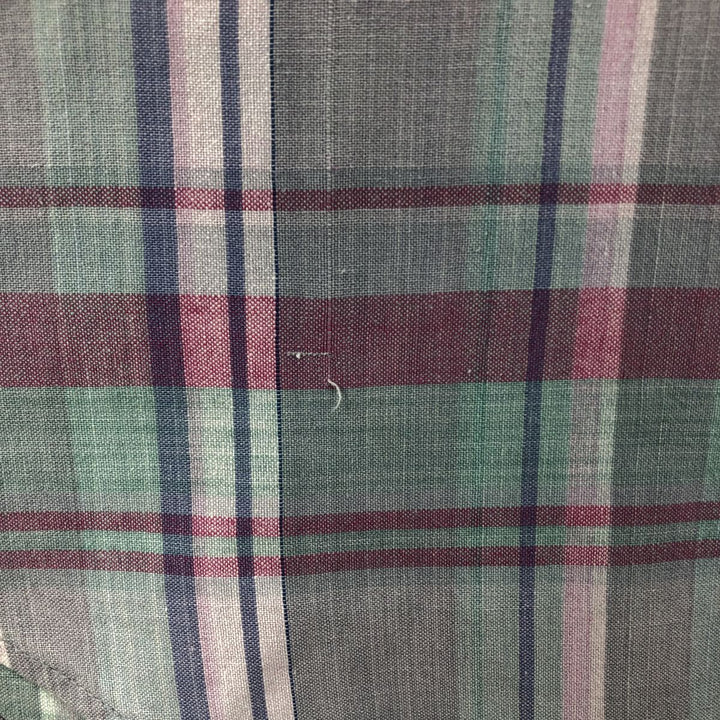 Ralph Lauren short-sleeved button-down check shirt, made in the USA, men's size XL (approx.) cotton pink type Vintage Second Hand
