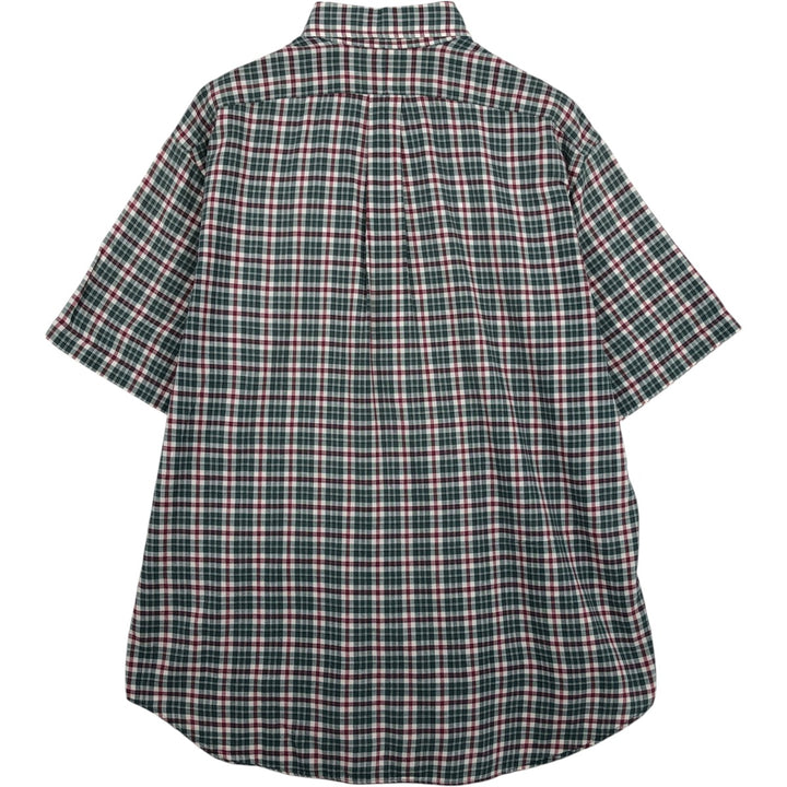 Ralph Lauren BLAKE short sleeve button down check shirt, men's size L cotton Green type dark green Vintage Second Hand