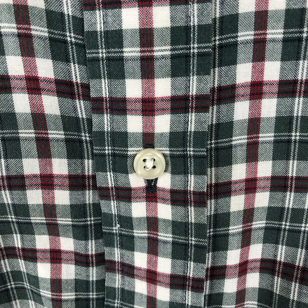Ralph Lauren BLAKE short sleeve button down check shirt, men's size L cotton Green type dark green Vintage Second Hand