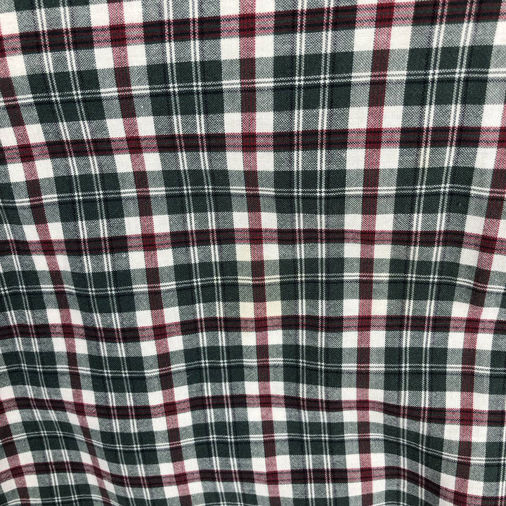 Ralph Lauren BLAKE short sleeve button down check shirt, men's size L cotton Green type dark green Vintage Second Hand