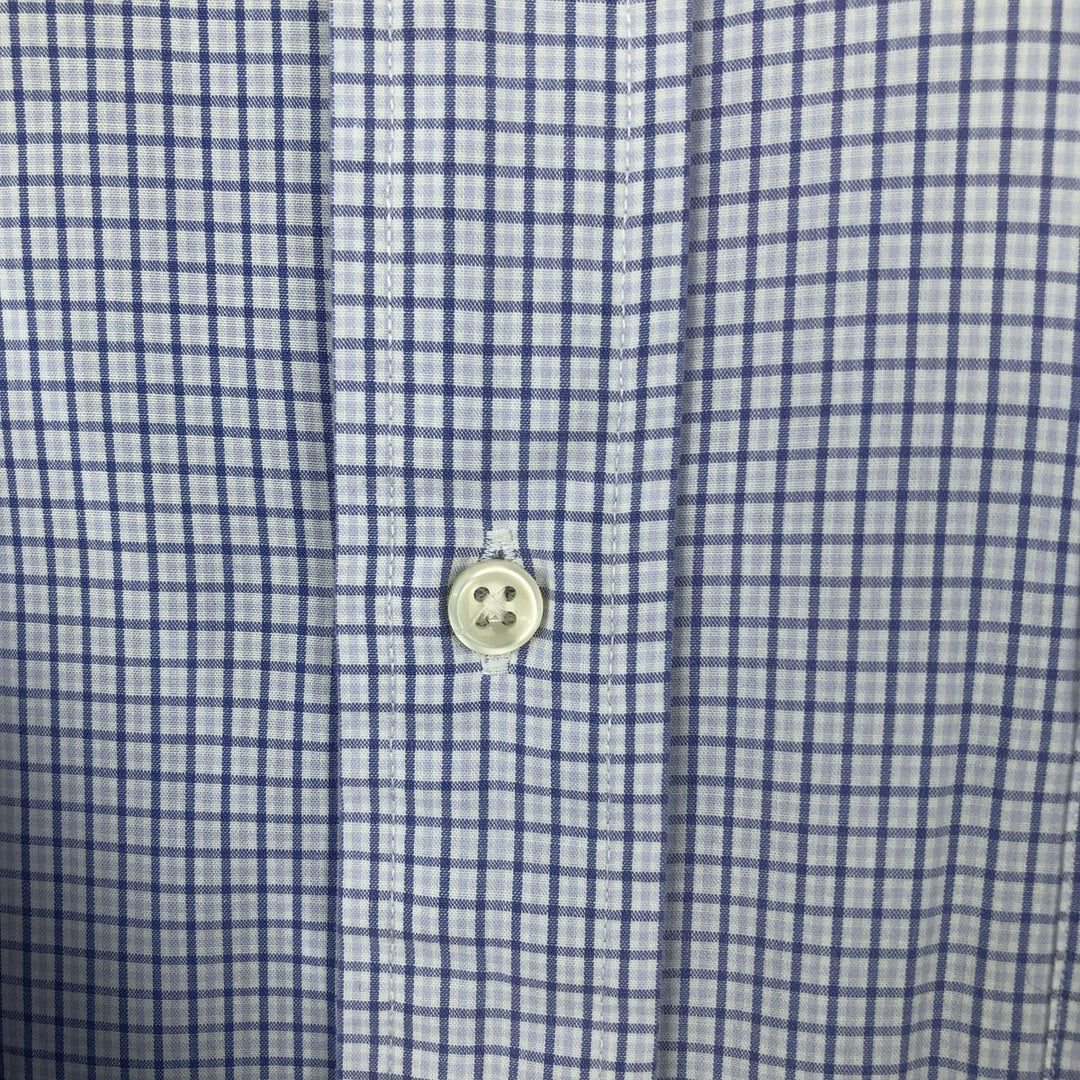 Ralph Lauren BLAKE short sleeve button down check shirt, men's size M cotton white type Vintage Second Hand