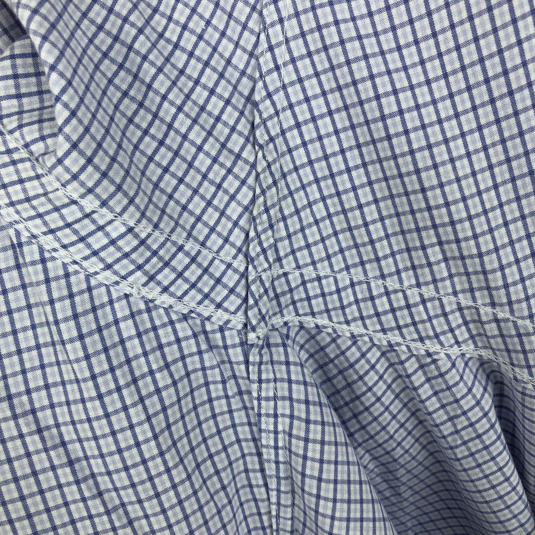 Ralph Lauren BLAKE short sleeve button down check shirt, men's size M cotton white type Vintage Second Hand