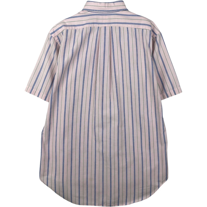 Ralph Lauren Classic Fit Short Sleeve Button Down Striped Shirt Men's M cotton pink type Vintage Second Hand