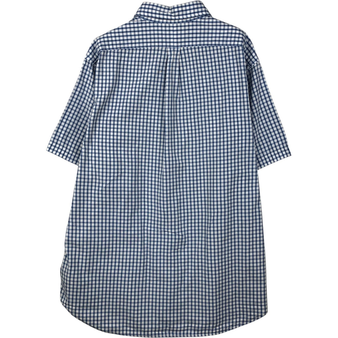 Ralph Lauren short sleeve button down check shirt, men's XL size cotton white type Vintage Second Hand
