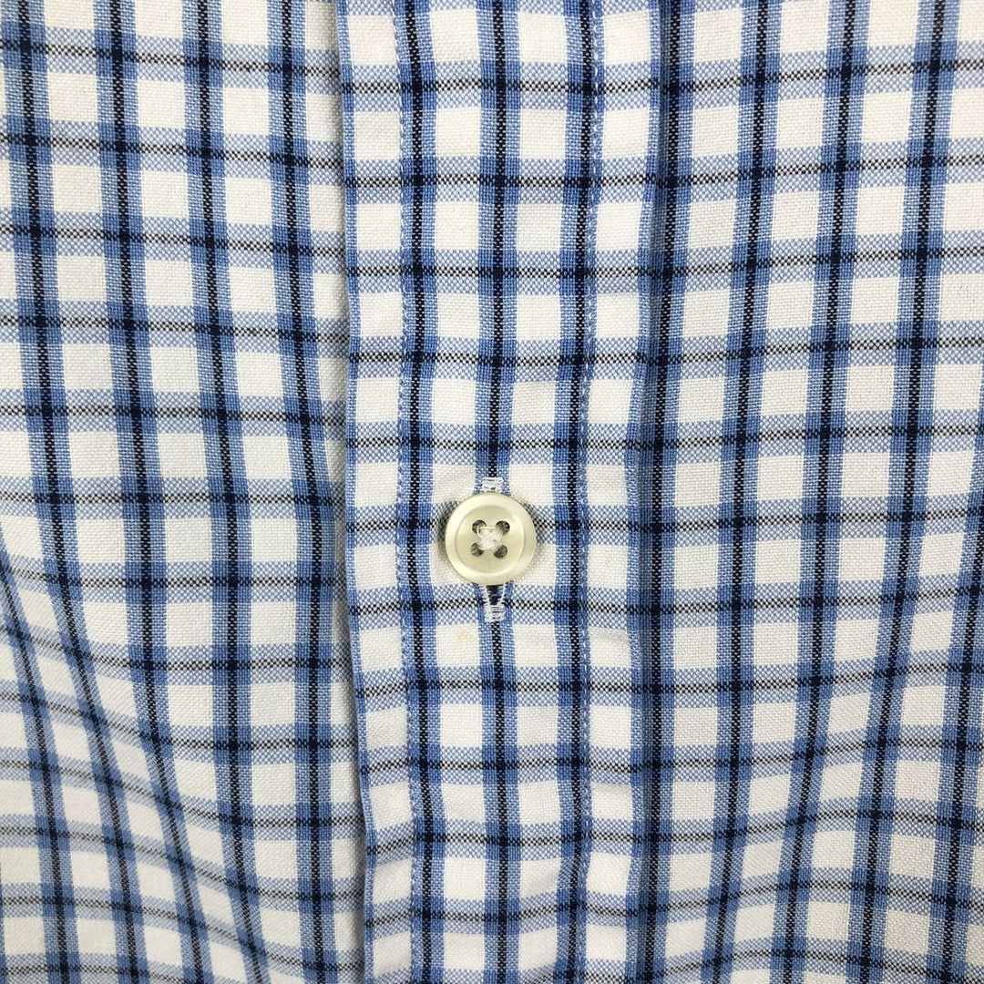 Ralph Lauren short sleeve button down check shirt, men's XL size cotton white type Vintage Second Hand