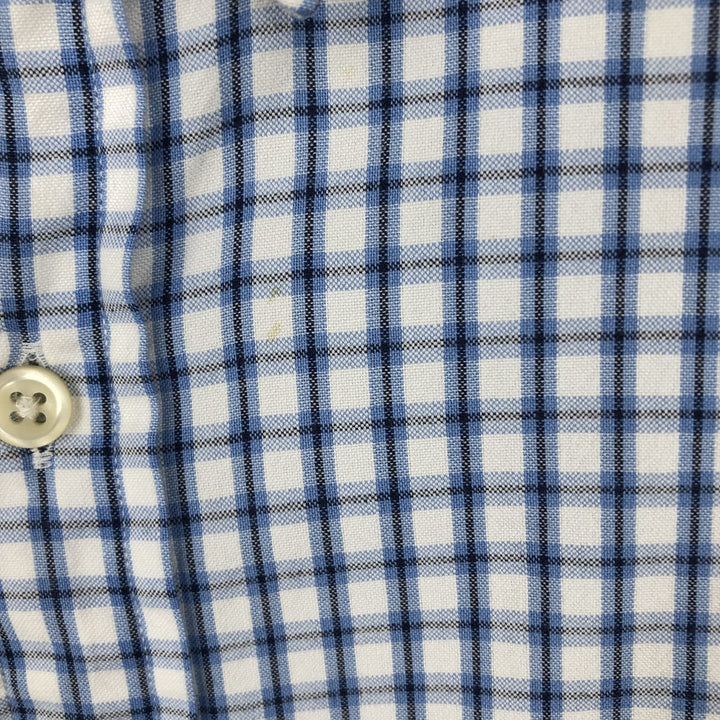 Ralph Lauren short sleeve button down check shirt, men's XL size cotton white type Vintage Second Hand