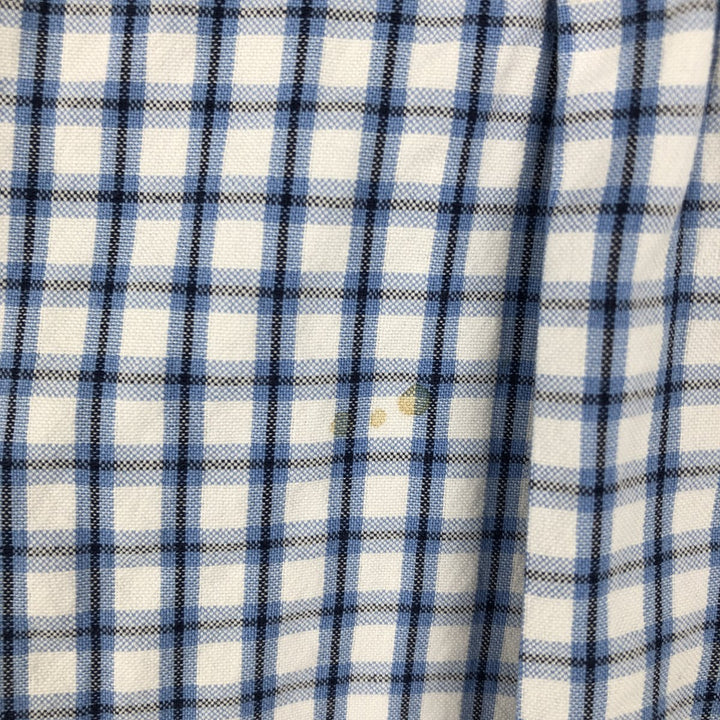 Ralph Lauren short sleeve button down check shirt, men's XL size cotton white type Vintage Second Hand