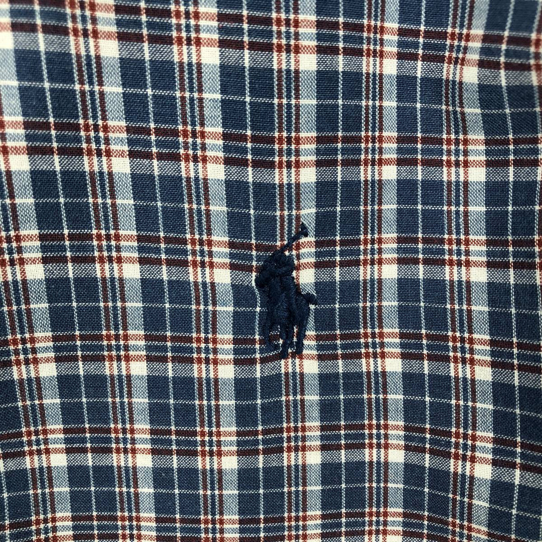 Ralph Lauren Classic Fit short sleeve button down check shirt, men's size M cotton blue type Vintage Second Hand