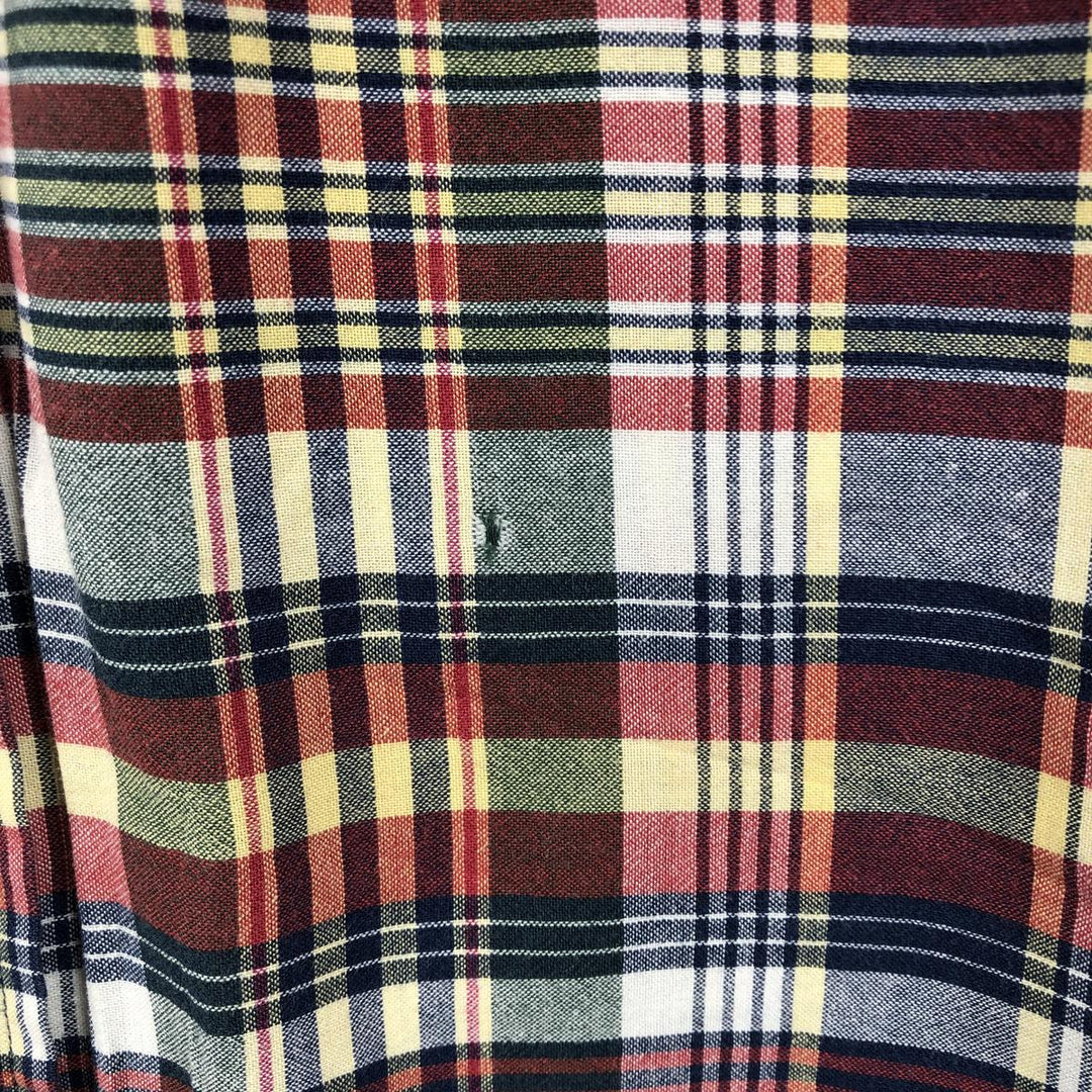 Ralph Lauren BLAKE short sleeve button down check shirt men's XL size cotton red type Vintage Second Hand