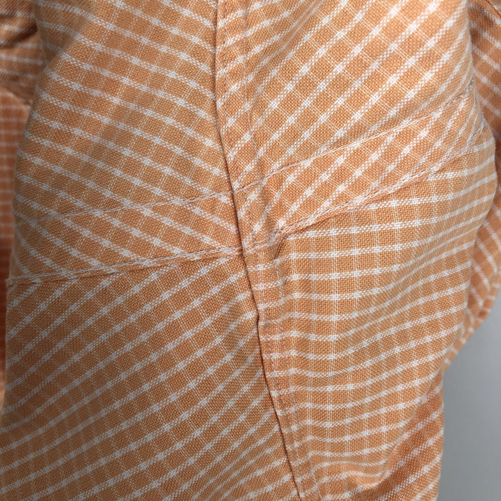 Ralph Lauren Classic Fit Gingham Check Short Sleeve Button Down Check Shirt Men's XL cotton orange type Vintage Second Hand