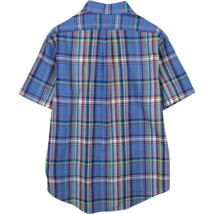 Ralph Lauren CUSTOM FIT short sleeve button down check shirt men's XL size cotton multicolor Vintage Second Hand