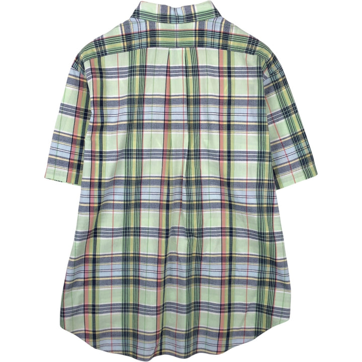 Ralph Lauren Classic Fit short sleeve button down check shirt for men, size XXL cotton green type Vintage Second Hand