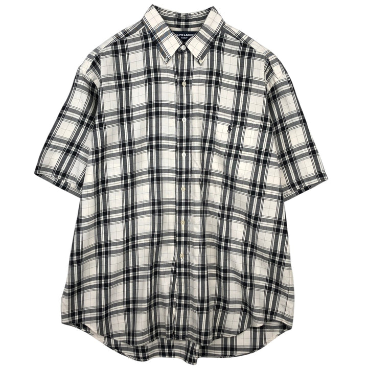 Ralph Lauren RALPH LAUREN GOLF TILDEN short sleeve button down check shirt men's XL equivalent cotton white type Vintage Second Hand