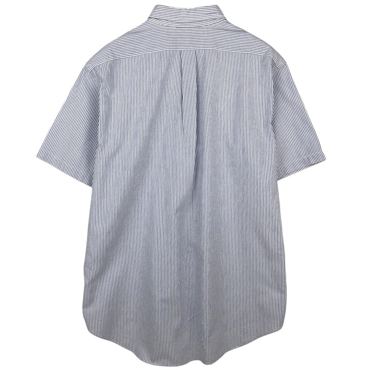 Ralph Lauren Classic Fit Seersucker Short Sleeve Button Down Striped Shirt Men's XL cotton white type Vintage Second Hand