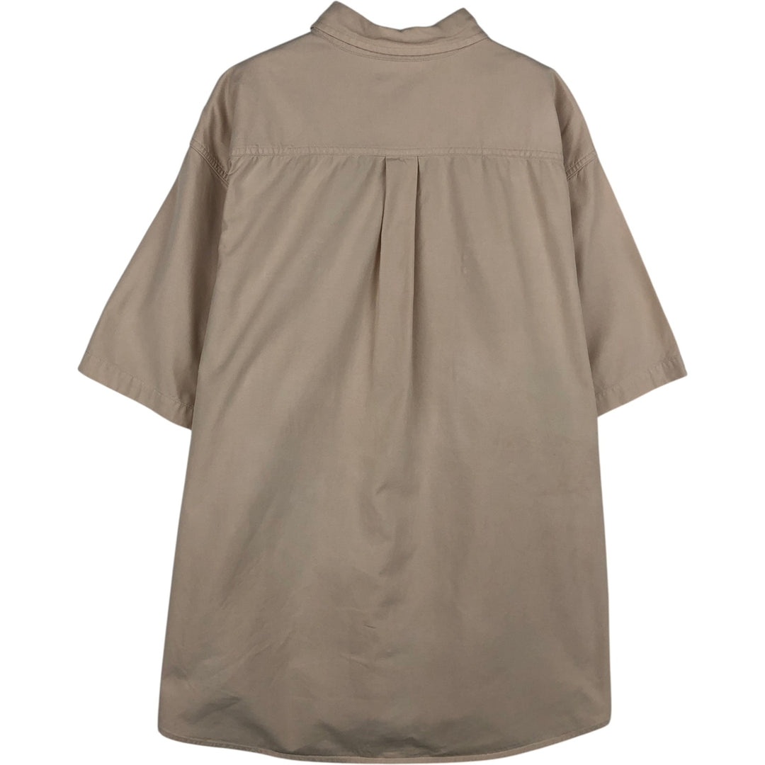 Carhartt plain button-down, flap pocket, short-sleeved work shirt, men's size XL. cotton Beige type Vintage Second Hand