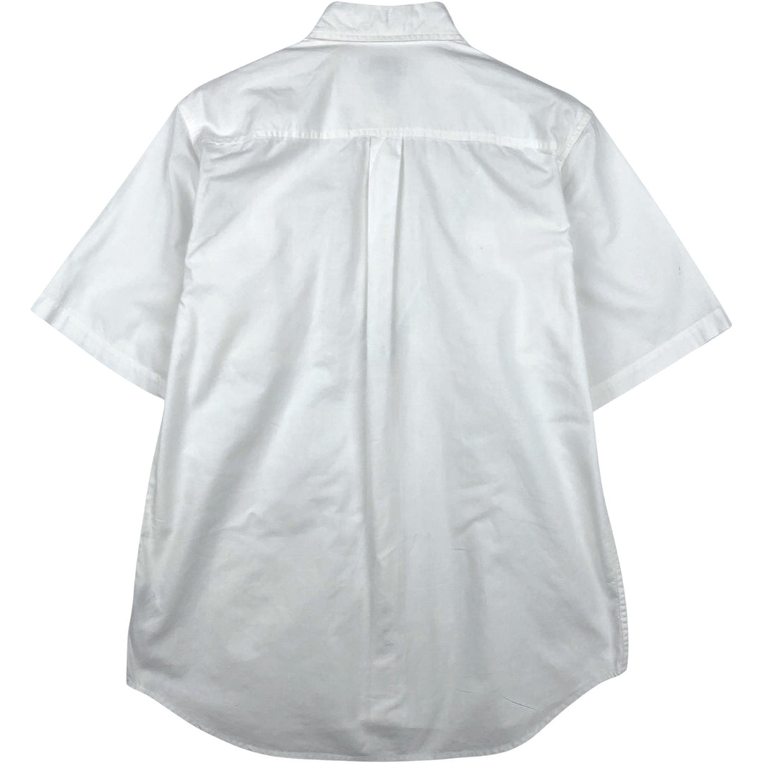 Carhartt plain button-down, flap pocket, short-sleeved work shirt, men's size M. cotton white type Vintage Second Hand