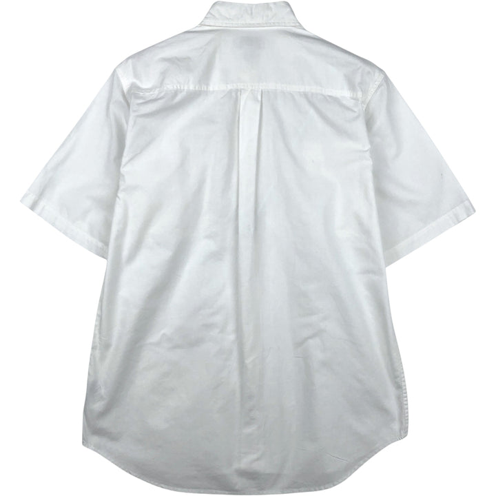 Carhartt plain button-down, flap pocket, short-sleeved work shirt, men's size M. cotton white type Vintage Second Hand