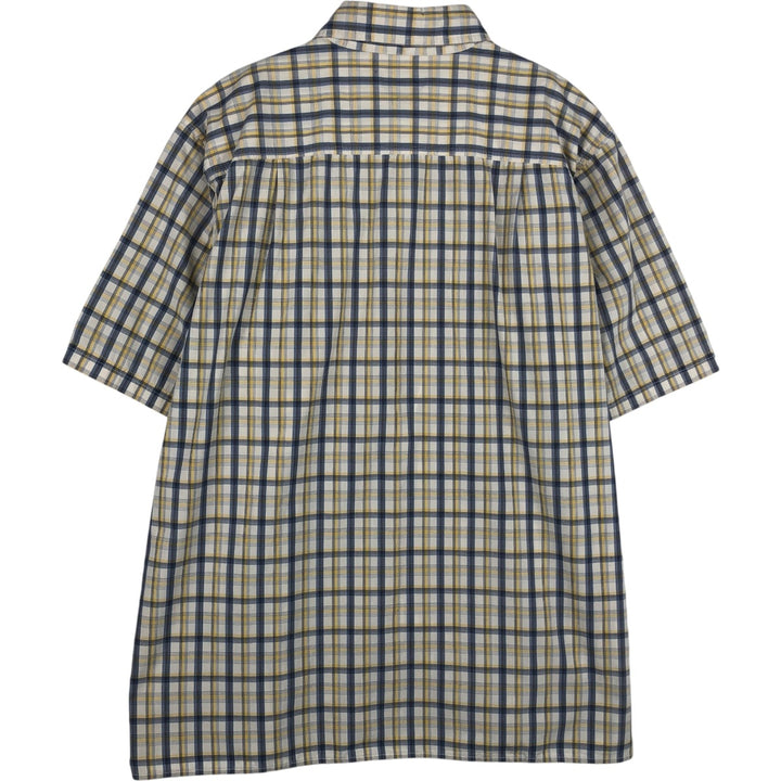 Carhartt Relaxed Fit Check Pattern Regular Collar Flap Pocket Box Shirt Short Sleeve Work Shirt Men's XL Equivalent cotton blue type Vintage Second Hand