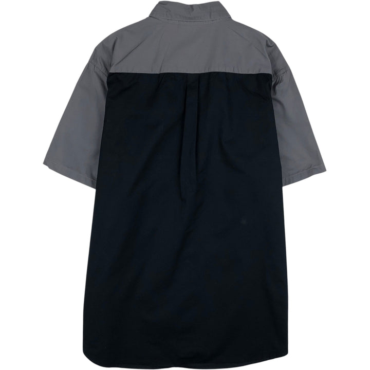 Harley-Davidson Hidden Button-Down Short Sleeve Work Shirt, Men's XL cotton gray type Vintage Second Hand