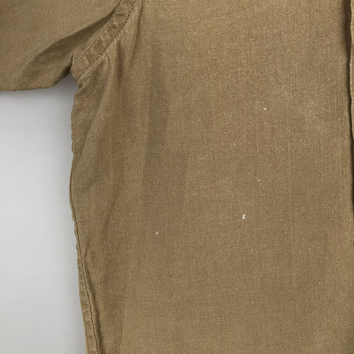 Banana Republic Short Sleeve Linen Shirt, Men's XL linen Khaki type beige Vintage Second Hand