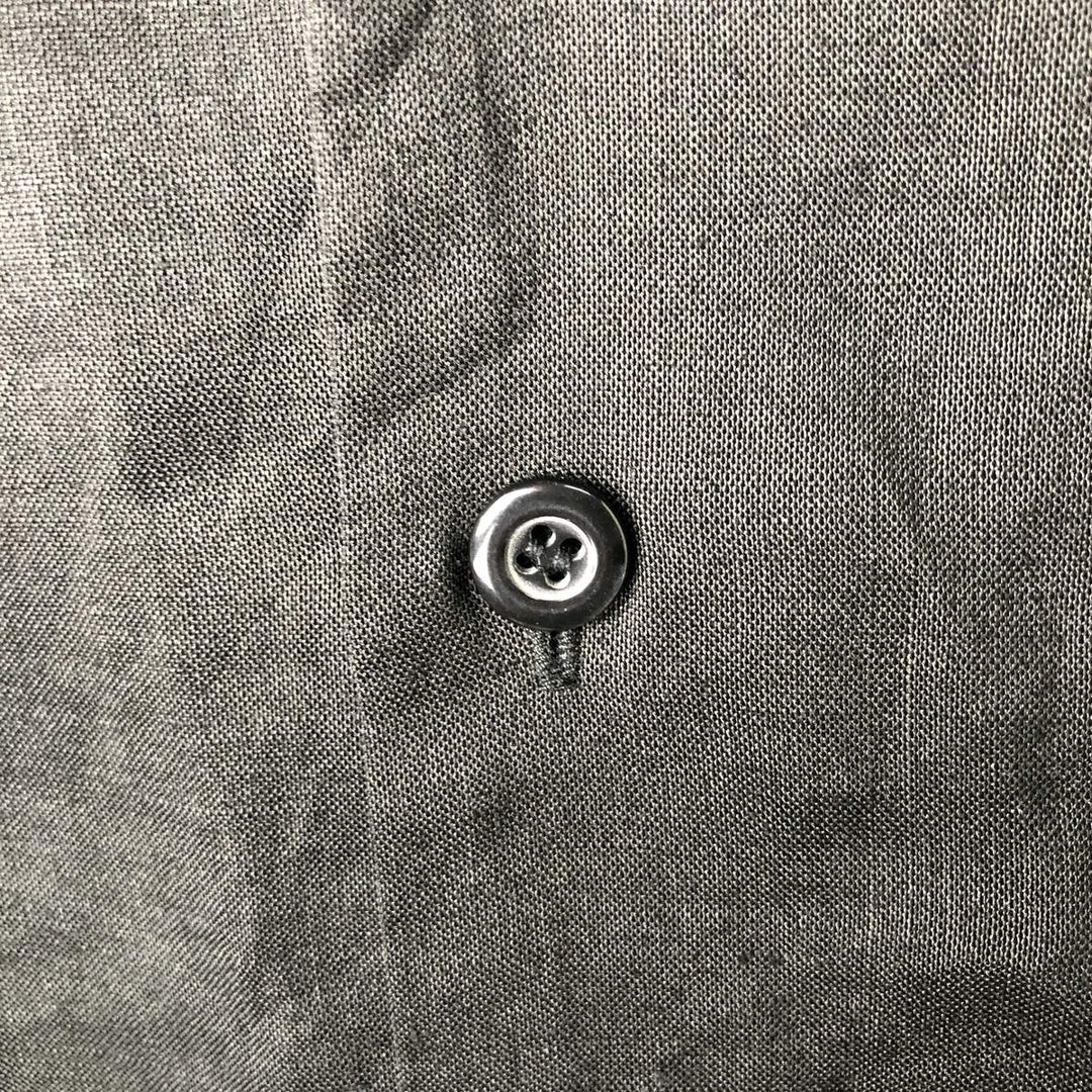 SUCCESSO Short-Sleeve Open-Collar Linen Shirt, Boxy Fit, Men's Size L (approx.) linen black type Vintage Second Hand
