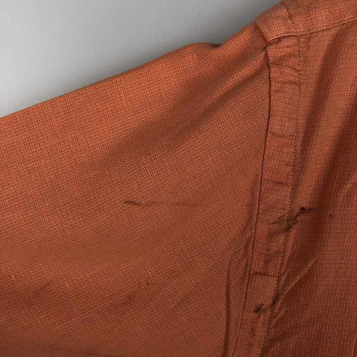 Ralph Lauren POLO by Ralph Lauren Short-Sleeve Cotton x Linen Shirt, Men's Size L (approx.) linen orange type Vintage Second Hand