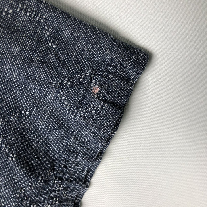 Patagonia 53139SP21 All-over print short-sleeved cotton x hemp box shirt, men's size M. Hemp navy blue type Vintage Second Hand