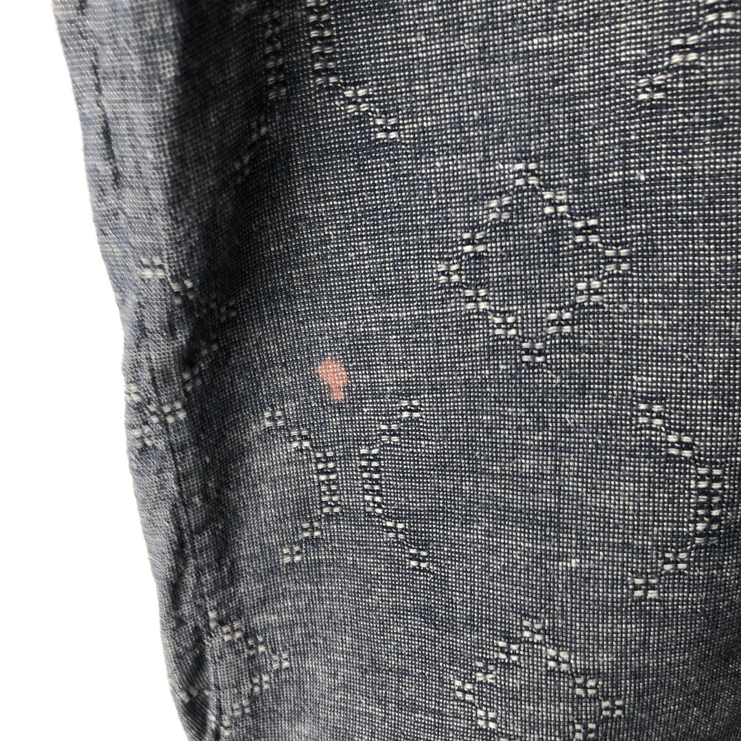 Patagonia 53139SP21 All-over print short-sleeved cotton x hemp box shirt, men's size M. Hemp navy blue type Vintage Second Hand