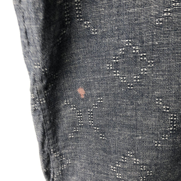 Patagonia 53139SP21 All-over print short-sleeved cotton x hemp box shirt, men's size M. Hemp navy blue type Vintage Second Hand