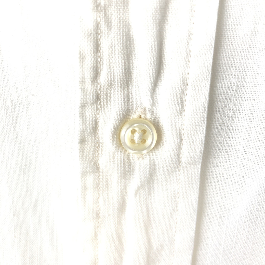 Ralph Lauren BLAKE short sleeve linen button down shirt, men's size L linen white type Vintage Second Hand